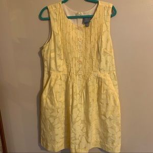 Rabbit Rabbit Rabbit Yellow Dress w/Pockets. Sz 14